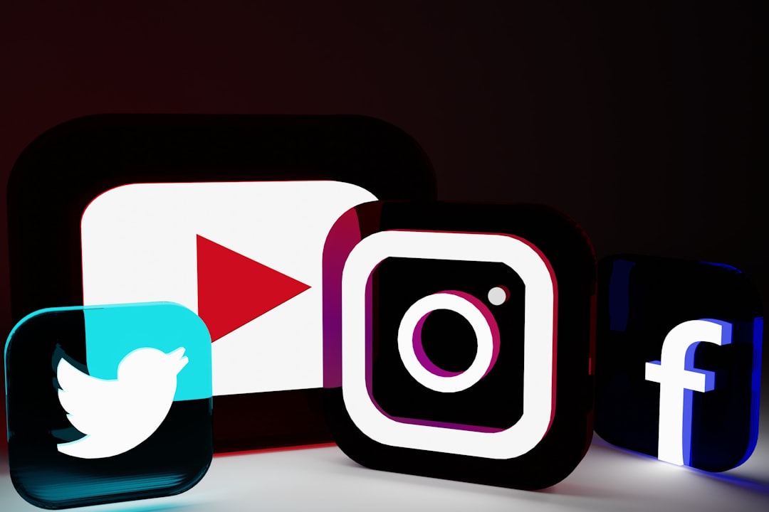 social media logo render in CYCLES